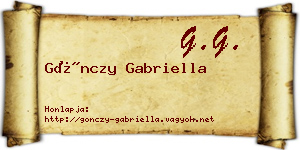 Gönczy Gabriella névjegykártya