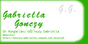 gabriella gonczy business card